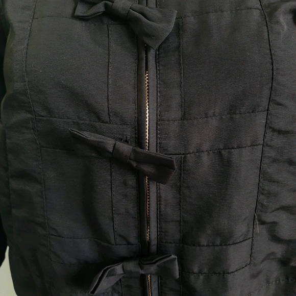 MQUEEN black jacket with bows and hood - Picture 6 of 11